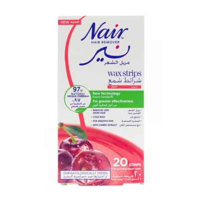 شرائط شمع لإزالة الشعر بخلاصة الكرز من نير- 20 قطعة